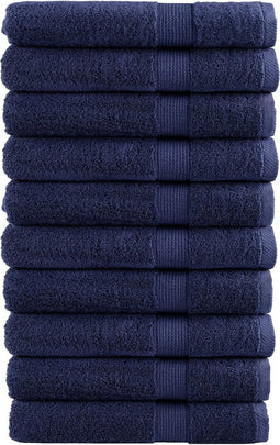 vidaXL - Handdoeken - SOLUND - 10 - st - 600 - g/m² - 100x200 - cm - marineblauw