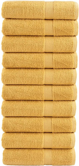 vidaXL - Handdoeken - SOLUND - 10 - st - 600 - g/m² - 50x100 - cm - goudkleurig