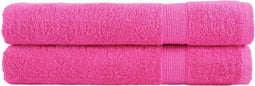 vidaXL - Handdoeken - SOLUND - 2 - st - 600 - g/m² - 100x200 - cm - roze