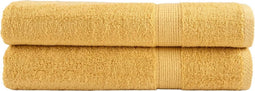 vidaXL - Handdoeken - SOLUND - 2 - st - 600 - g/m² - 100x200 - cm - goudkleurig