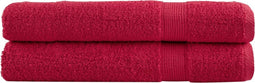 vidaXL - Handdoeken - SOLUND - 2 - st - 600 - g/m² - 100x200 - cm - rood