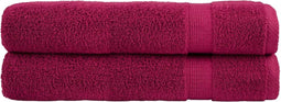 vidaXL - Handdoeken - SOLUND - 2 - st - 600 - g/m² - 100x200 - cm - bordeauxrood
