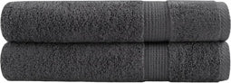 vidaXL - Handdoeken - SOLUND - 2 - st - 600 - g/m² - 30x50 - cm - antracietkleur