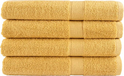 vidaXL - Handdoeken - SOLUND - 4 - st - 600 - g/m² - 100x200 - cm - goudkleurig