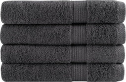 vidaXL - Handdoeken - SOLUND - 4 - st - 600 - g/m² - 100x200 - cm - antracietkleur