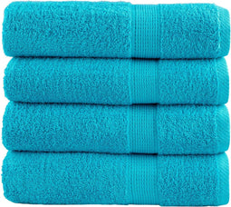vidaXL - Handdoeken - SOLUND - 4 - st - 600 - g/m² - 50x100 - cm - turquoise