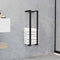 vidaXL - Handdoekenrek - 12,5x12,5x60 - cm - ijzer - zwart