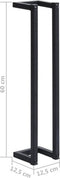 vidaXL - Handdoekenrek - 12,5x12,5x60 - cm - ijzer - zwart