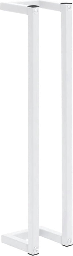 vidaXL - Handdoekenrek - 12,5x12,5x60 - cm - staal - wit
