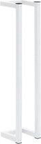 vidaXL - Handdoekenrek - 12,5x12,5x60 - cm - staal - wit