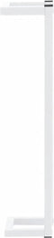 vidaXL - Handdoekenrek - 12,5x12,5x60 - cm - staal - wit