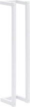vidaXL - Handdoekenrek - 12,5x12,5x60 - cm - staal - wit