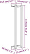 vidaXL - Handdoekenrek - 23x18x110 - cm - massief - grenenhout - wit