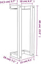 vidaXL - Handdoekenrek - 23x18x60 - cm - massief - grenenhout