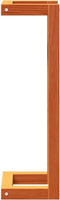 vidaXL - Handdoekenrek - 23x18x60 - cm - massief - grenenhout - wasbruin