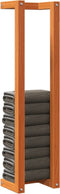 vidaXL - Handdoekenrek - 23x18x90 - cm - massief - grenenhout - wasbruin