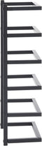 vidaXL - Handdoekenrek - 24x12x48 - cm - staal - zwart
