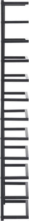 vidaXL - Handdoekenrek - 24x12x96 - cm - staal - zwart