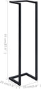 vidaXL - Handdoekenrek - 25x20x95 - cm - staal - wit