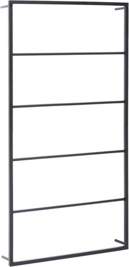 vidaXL - Handdoekenrek - 60x10x116 - cm - staal - zwart