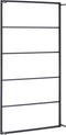 vidaXL - Handdoekenrek - 60x10x116 - cm - staal - zwart