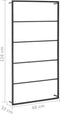vidaXL - Handdoekenrek - 60x10x116 - cm - staal - zwart