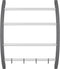 vidaXL - Handdoekenrek - met - haken - 56x16x72 - cm - aluminium - zilverkleurig