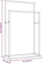 vidaXL - Handdoekenrek - vrijstaand - 48x24x78,5 - cm - ijzer - goudkleurig