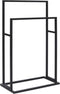 vidaXL - Handdoekenrek - vrijstaand - 48x24x78,5 - cm - ijzer - zwart