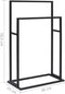 vidaXL - Handdoekenrek - vrijstaand - 48x24x78,5 - cm - ijzer - zwart