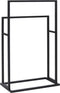vidaXL - Handdoekenrek - vrijstaand - 48x24x78,5 - cm - ijzer - zwart