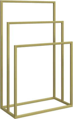 vidaXL - Handdoekenrek - vrijstaand - 48x24x79 - cm - ijzer - goudkleurig