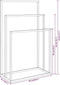 vidaXL - Handdoekenrek - vrijstaand - 48x24x79 - cm - ijzer - goudkleurig