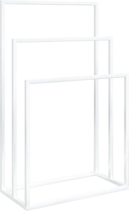 vidaXL - Handdoekenrek - vrijstaand - 48x24x79 - cm - ijzer - wit