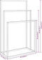 vidaXL - Handdoekenrek - vrijstaand - 48x24x79 - cm - ijzer - wit
