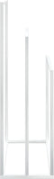vidaXL - Handdoekenrek - vrijstaand - 48x24x79 - cm - ijzer - wit