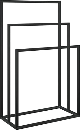vidaXL - Handdoekenrek - vrijstaand - 48x24x79 - cm - ijzer - zwart