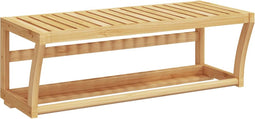 vidaXL - Handdoekenrek - wandgemonteerd - 60x25x20 - cm - bamboe
