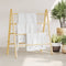 vidaXL - Handdoekladder - met - 4 - sporten - 90x50x100 - cm - bamboe