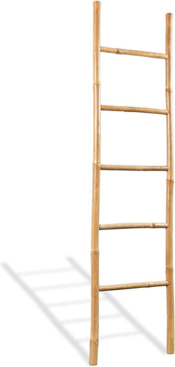 vidaXL - Handdoekladder - met - 5 - sporten - 150 - cm - bamboe