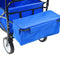vidaXL - Handkar - inklapbaar - met - luifel - staal - blauw