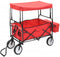vidaXL - Handkar - inklapbaar - met - luifel - staal - rood