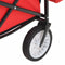 vidaXL - Handkar - inklapbaar - met - luifel - staal - rood