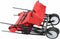 vidaXL - Handkar - inklapbaar - met - luifel - staal - rood