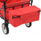 vidaXL - Handkar - inklapbaar - met - luifel - staal - rood