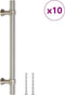 vidaXL - Handvatten - 10 - st - 128 - mm - roestvrij - staal - zilverkleurig