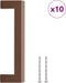 vidaXL - Handvatten - 10 - st - 128 - mm - roestvrij - staal - bronskleurig