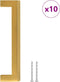 vidaXL - Handvatten - 10 - st - 128 - mm - roestvrij - staal - goudkleurig