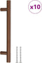 vidaXL - Handvatten - 10 - st - 128 - mm - roestvrij - staal - bronskleurig