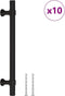 vidaXL - Handvatten - 10 - st - 128 - mm - roestvrij - staal - zwart